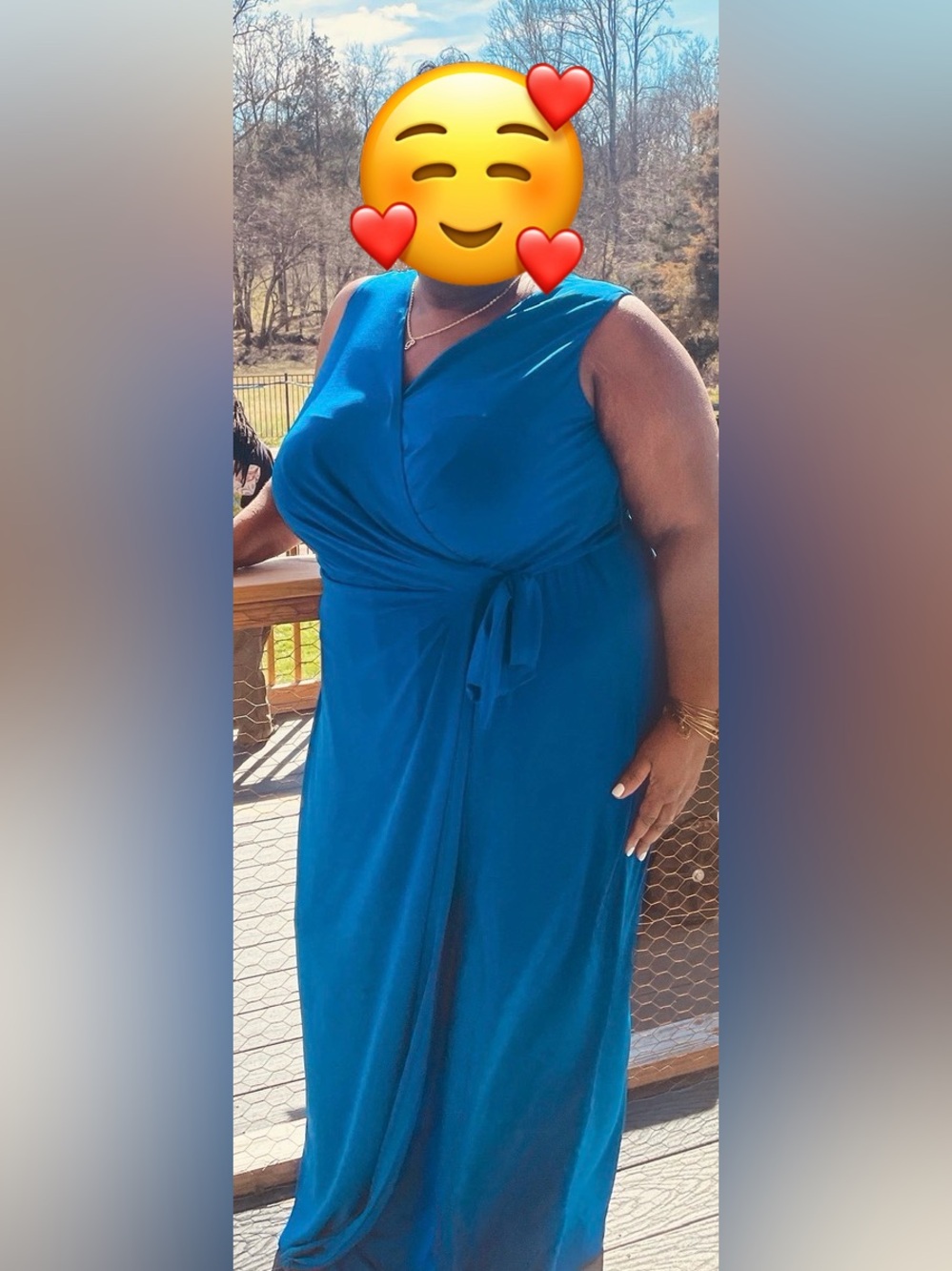 Sleeveless Wrap Maxi Jumpsuit in Royal Blue
